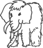 Mammoth Outline Clip Art